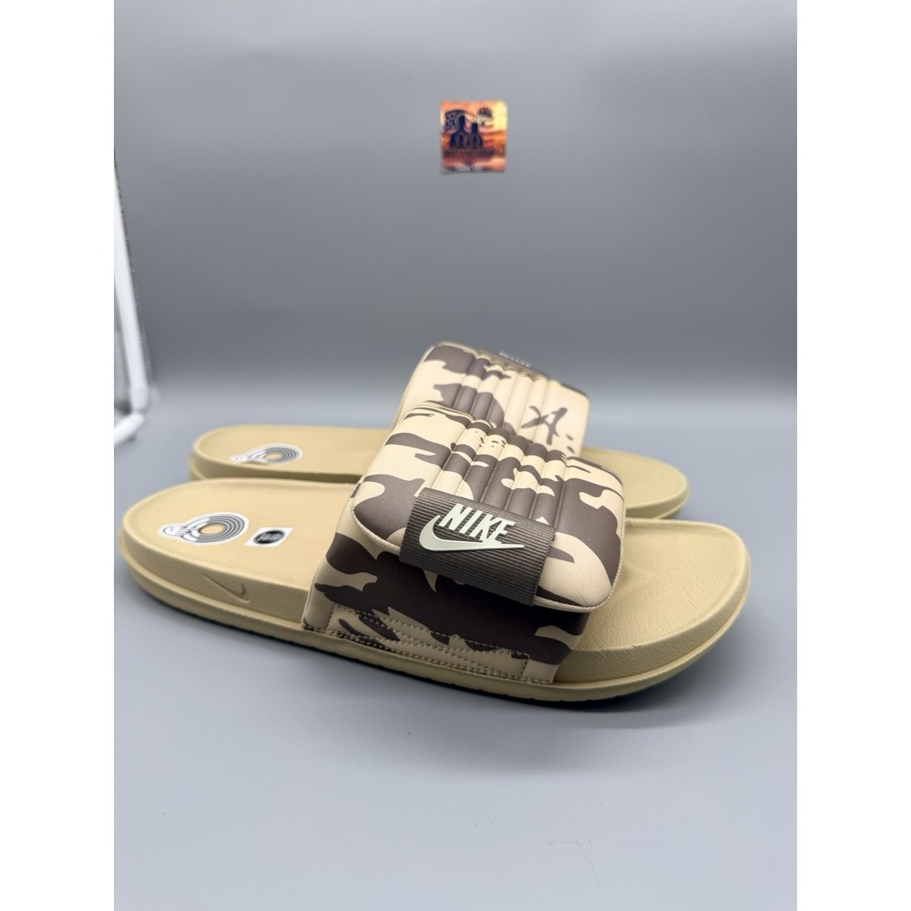 Nike Offcourt Adjust Slide PR Mens 9 Limestone Camo Slip On Sandal HF1438-200